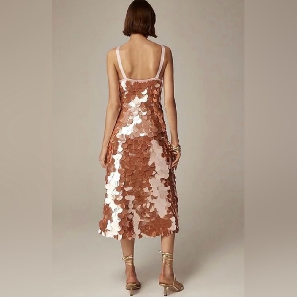 J. Crew Collection large circle-sequin midi formal prom party dress $450 - Picture 2 of 9